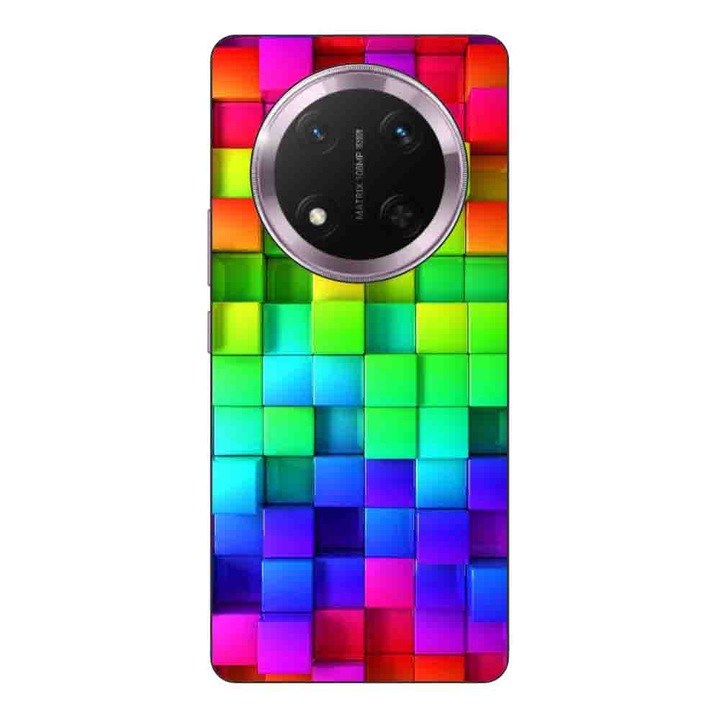 Husa compatibila cu Honor Magic7 Lite Silicon Gel Tpu Model Colorful Cubes