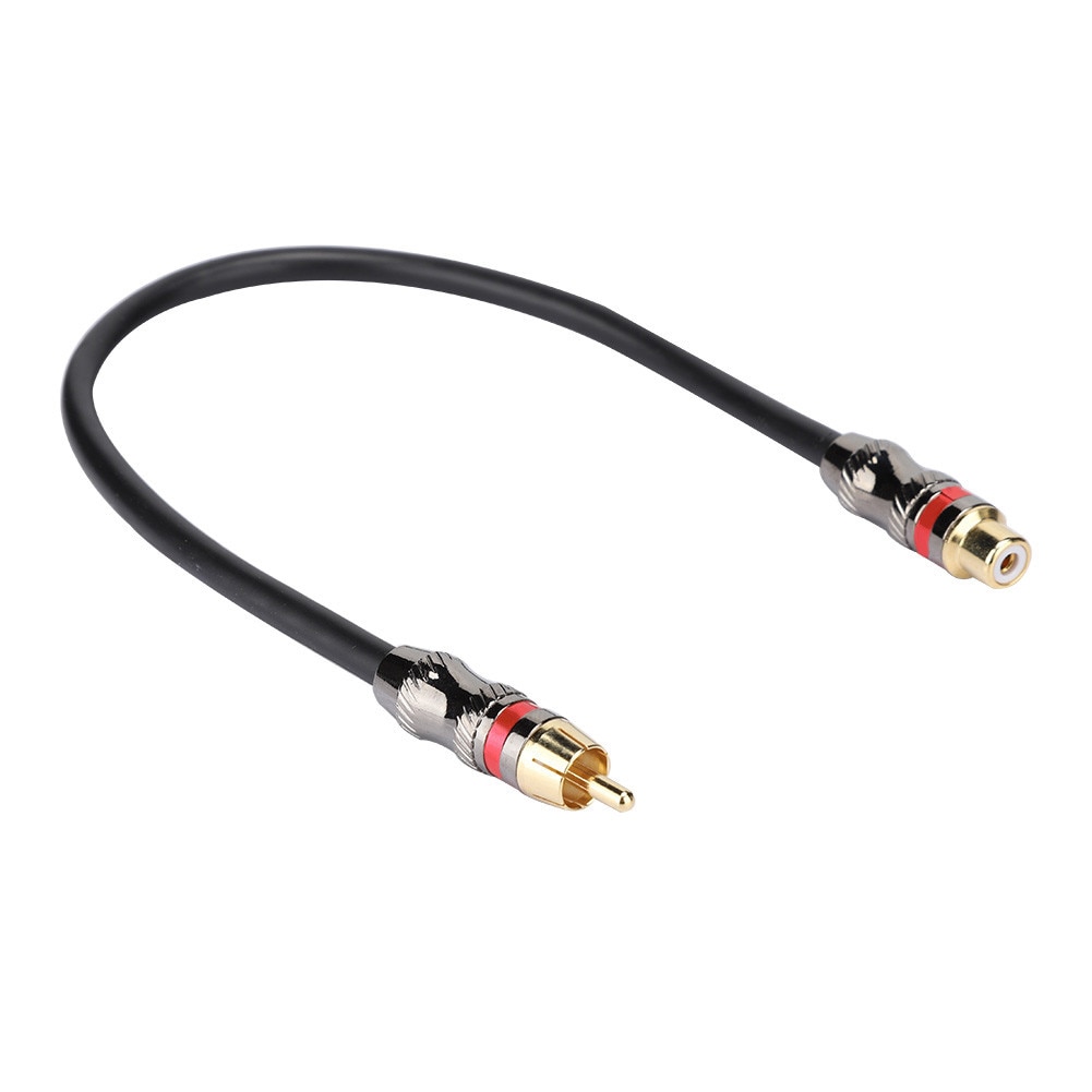Cablu audio RCA masculin la RCA feminin, 0.3m, red, HiFi, transmisie ...