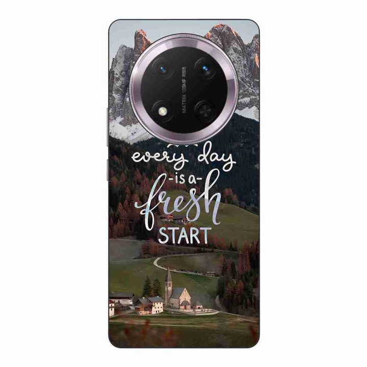 Husa compatibila cu Honor Magic7 Lite Silicon Gel Tpu Model Mesaj Fresh Start