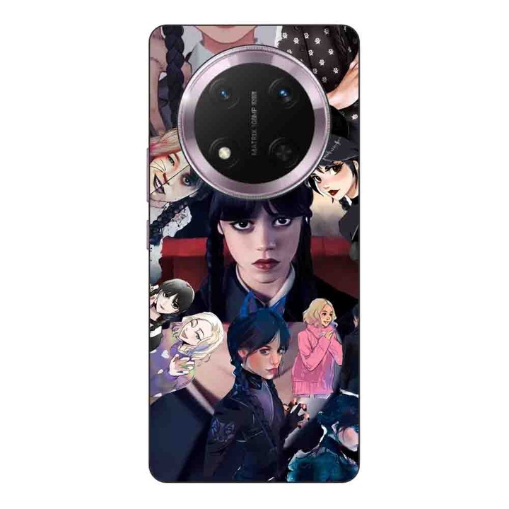 Husa compatibila cu Honor Magic7 Lite Silicon Gel Tpu Model Wednesday Addams Colaj Scene Film