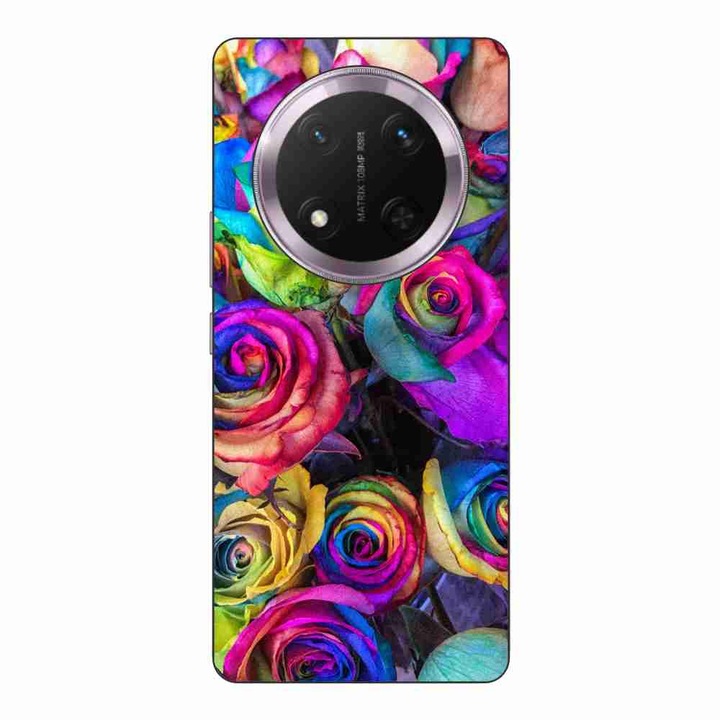 Husa compatibila cu Honor Magic7 Lite Silicon Gel Tpu Model Trandafiri Colorati