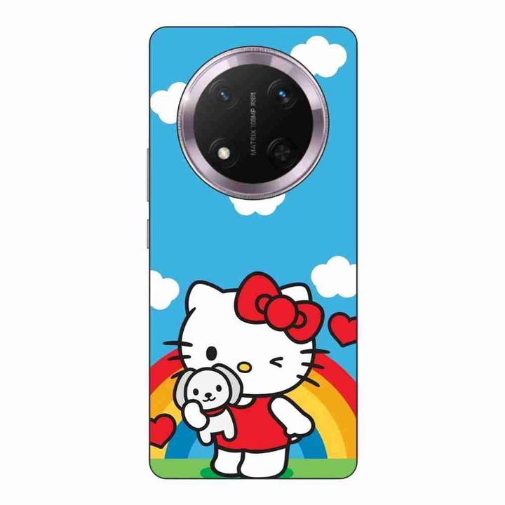 Husa compatibila cu Honor Magic7 Lite Silicon Gel Tpu Model Hello Kitty Rainbow