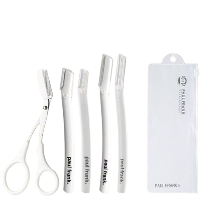 Kit pentru stilizarea sprancenelor Paul Frank, 5 piese, profesional, mic, 12.5x1cm, 15.5x1cm