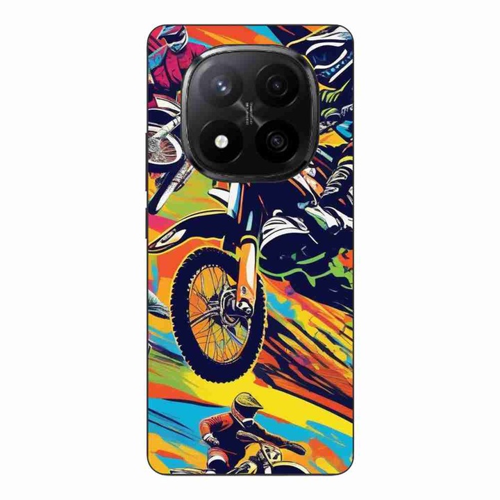 Husa compatibila cu Xiaomi Redmi Note 14 Pro Plus Silicon Gel Tpu Model Motocross Pop Art