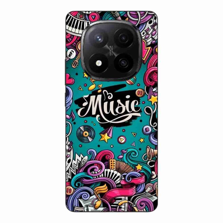 Husa compatibila cu Xiaomi Redmi Note 14 Pro Plus Silicon Gel Tpu Model Pop Art Music