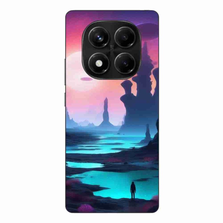 Husa compatibila cu Xiaomi Redmi Note 14 Pro 4G Silicon Gel Tpu Model Mystic Planet