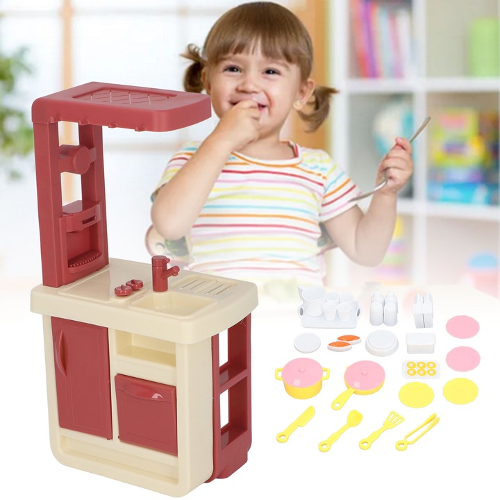 43 darabos konyhai játékkészlet, Jormftte, főzőkiegészítők, oktató játékok, műanyag