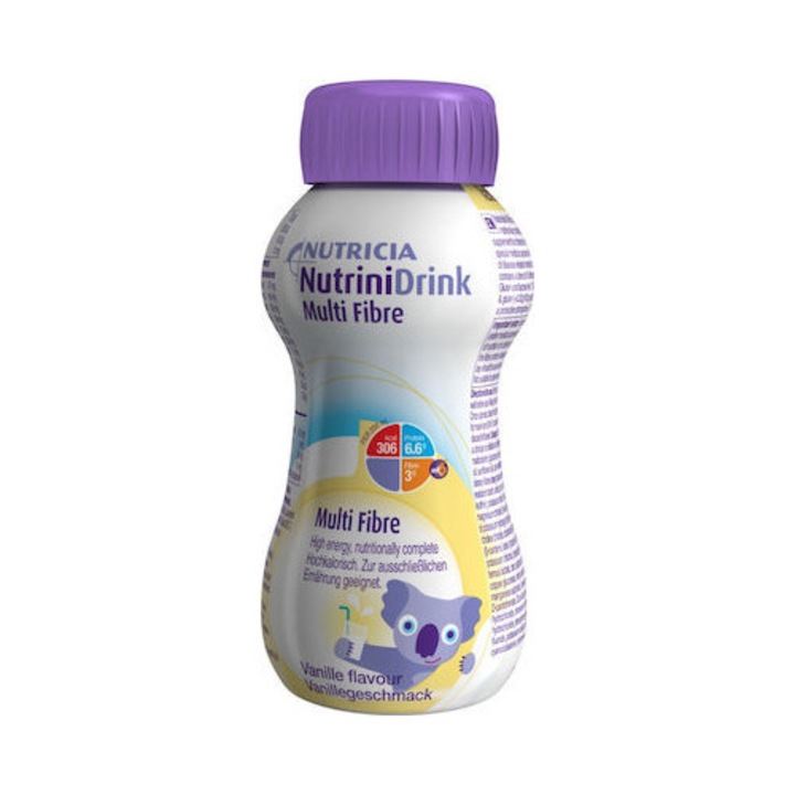 Nutricia NutriniDrink Multi Fibre Set Suplimente Alimentare pentru Copii, Banilia, 200ml