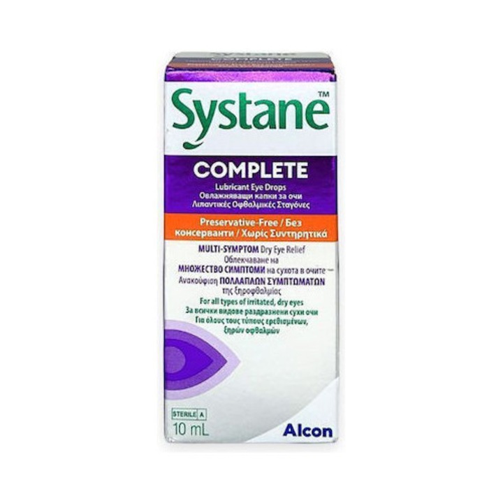 Picaturi oftalmice SYSTANE Complete, picaturi oftalmice lubrifiante fara conservanti 10 ml