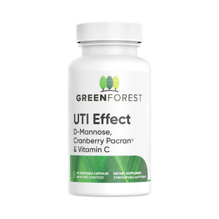 Supliment alimentar Green Forest UTI Effect D-Mannose, Cranberry Pacran & Vitamina C, 30 capsule