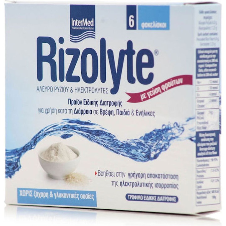Rizolyte Intermed, supliment alimentar, cu aleuro ryziou si electroliti, 6 pachete
