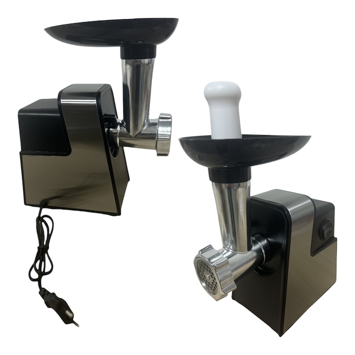 Masina de tocat carne Super Inox, 4 in 1 (Tocat Carne, Accesoiu rosii tomate, Adaptare Carnati, Chiftele, 3500W, accesorii incluse, functie reverse