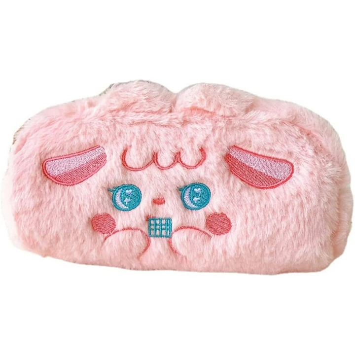 Моливник Kawaii, японски дизайн, голям капацитет, розов, 30x10см