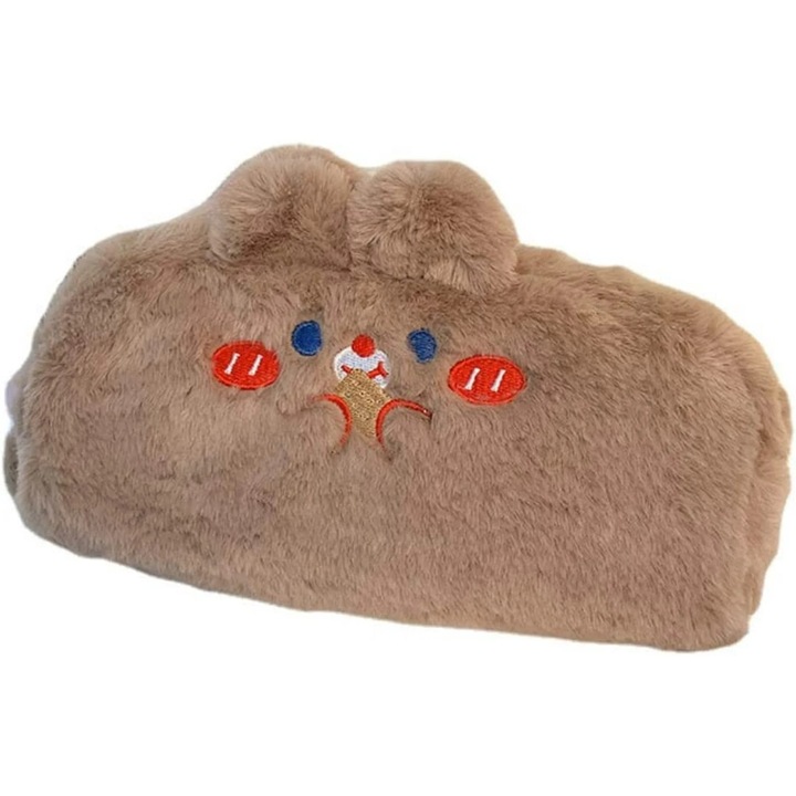 Моливник Kawaii, модел IHeytea, голям капацитет, материал плюш, многоцветен