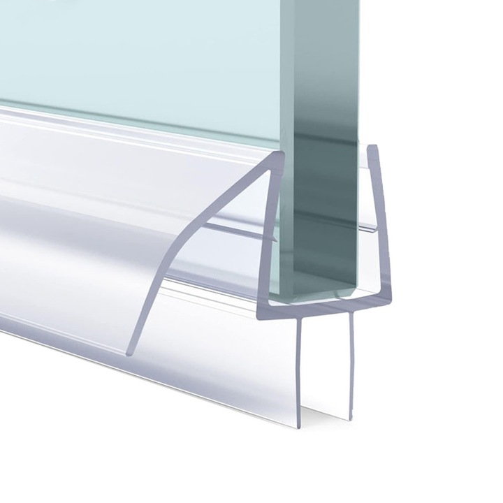 Уплътнителна лента за стъклени врати за душ, Golxmse, 1M, H, прозрачна, 6-8 мм, устойчива на вода и високи температури