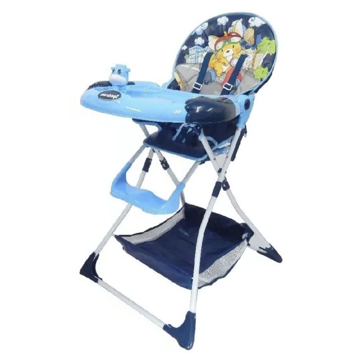 Scaun de Masa pentru copii, multifunctional, albastru, 6 luni +