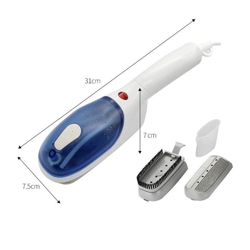 Aparat de calcat cu aburi, BOMSTOM, 800W, rezervor 150ml, alb/albastru, portabil