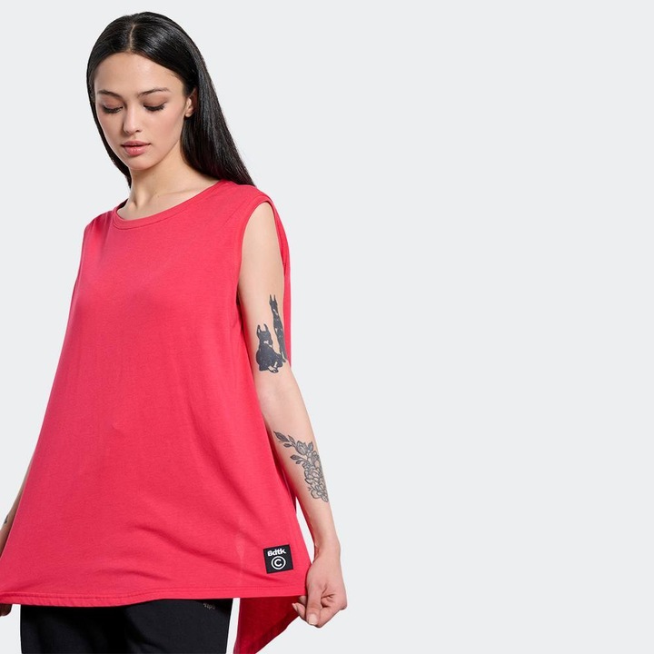 Maiou sport BodyTalk, lung, lejer, asimetric, modal/bumbac