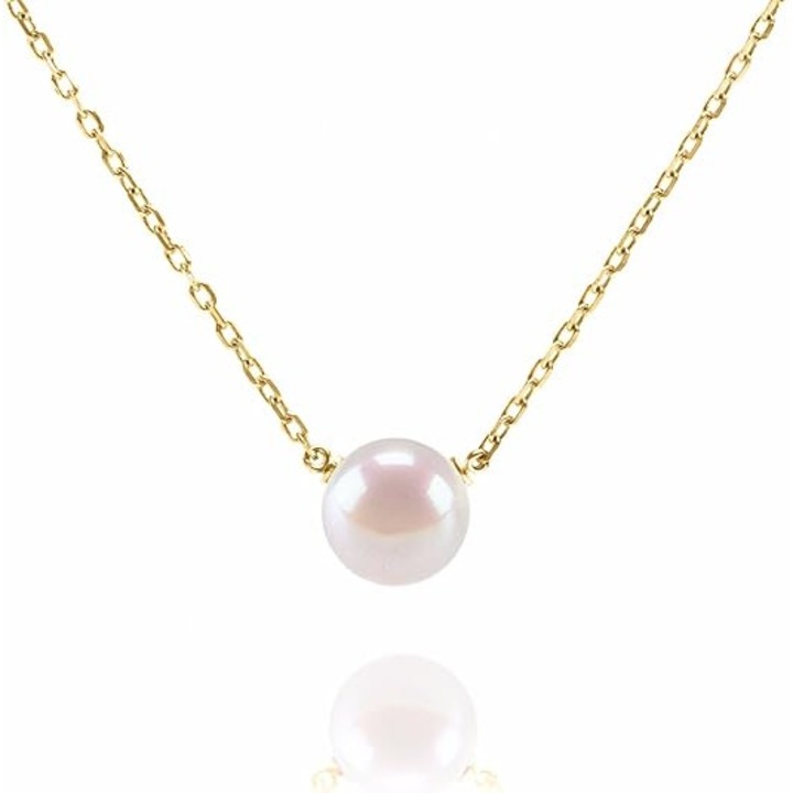 Colier din perle de apa dulce 7.5-8.5mm, argint 925, roz