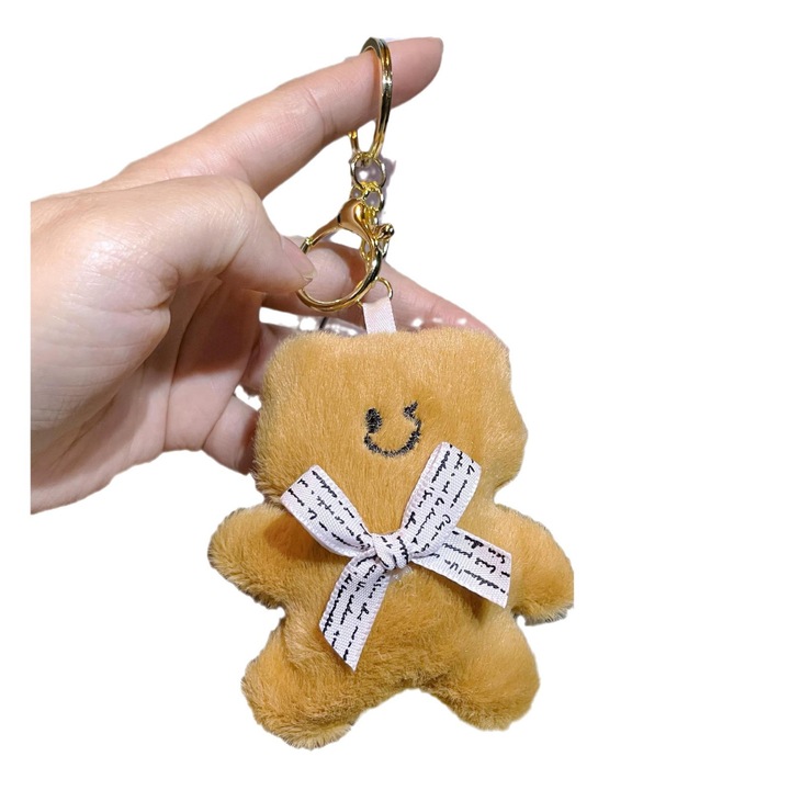 Aranyos plüss kulcstartó, kreatív táska medál, 7 x 8 cm