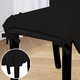 Set 2 Huse Scaun, Zggzerg, Husa pentru scaun jacquard, Huse pentru scaune elastice, Rezistent la ulei, Centura elastica, Cu volanase, Moale si usor de curatat, Pentru decorarea bucatariei, sufragerie, hoteluri, Poliester, Negru