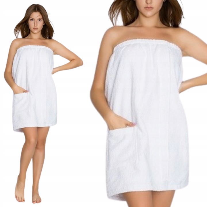 Prosop dama, Tuva Home, bumbac, alb, S/M, lungime 80cm