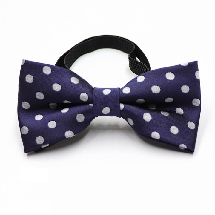 Gyerek csokornyakkendő, kék, poliészter, 10x5cm