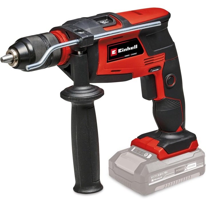 Einhell Te-Id 18 Li-Solo Power X-Change fúrókalapács (Li-Ion, 18 V, fúró és ütvefúró funkció, maximális fúrási kapacitás betonban 13 mm, 13 mm kulcs nélküli tokmány, akkumulátor és töltő nélkül)