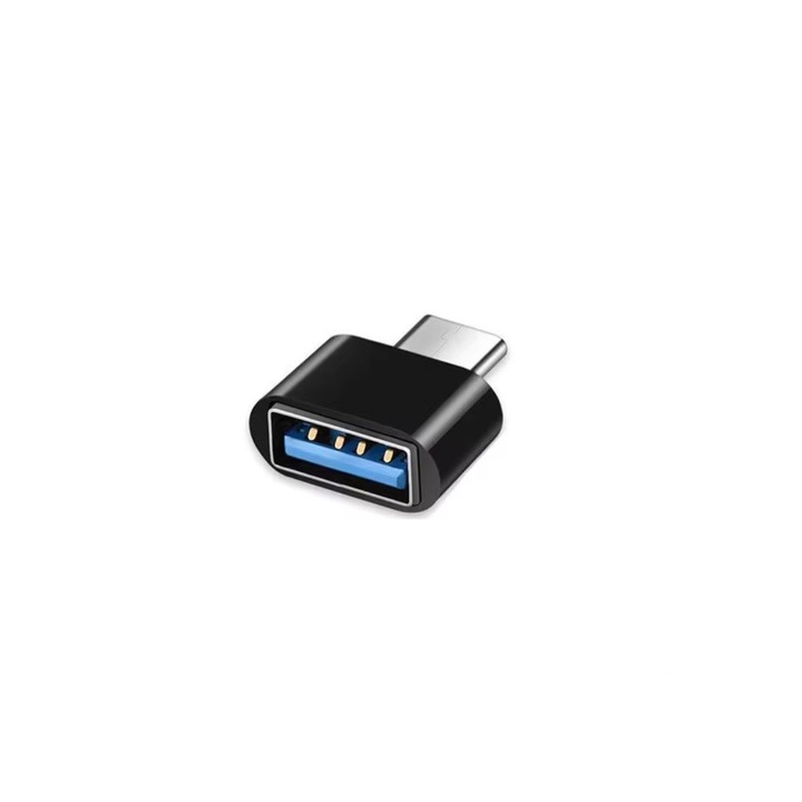 USB-A 3.0 – USB-C adapter, 5 Gbps, fekete