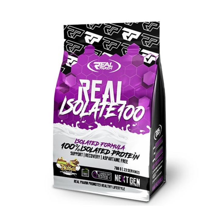 Proteine izolate din zer, Real Pharm, REAL ISOLATE, 700g, ciocolata