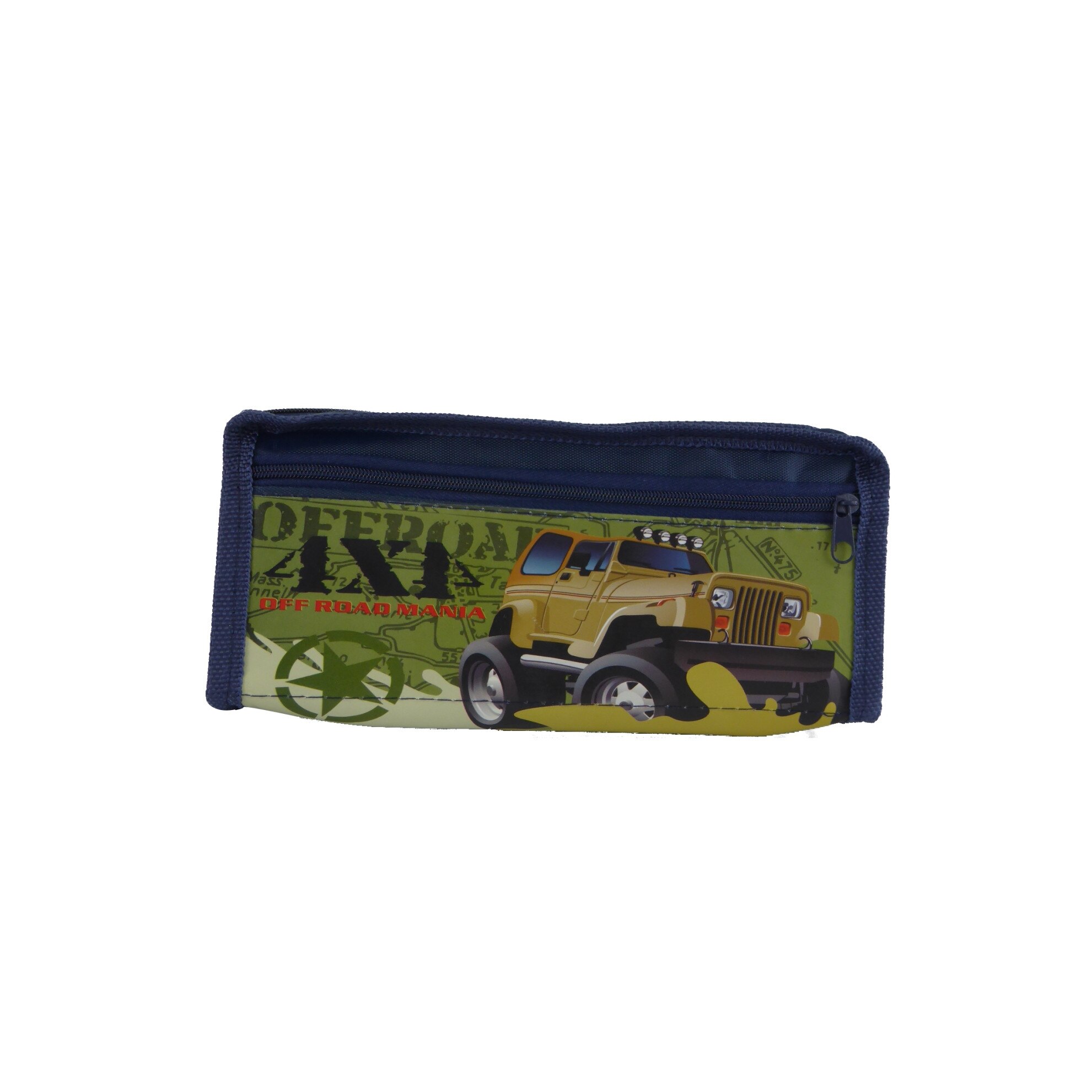 Penar - 4X4 - albastru cu 2 fermoare imprimeu verde 