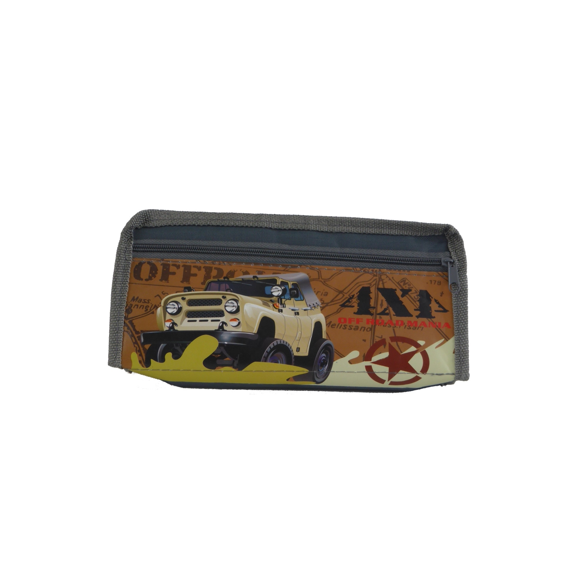 Penar - 4X4 - gri cu 2 fermoare imprimeu maro 