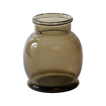 Suport lumanare, Sticla, Fumuiriu, Artfoyer Suport lumanare, Sticla, Fumuiriu, Artfoyer