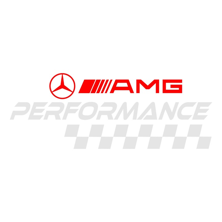 Mercedes AMG performance autómatrica, fehér - piros 25 cm