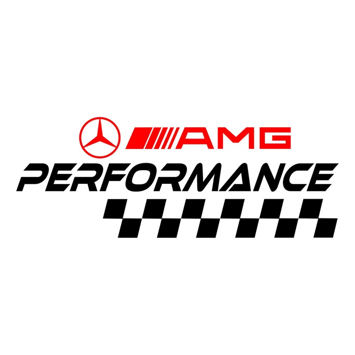 Mercedes AMG performance autómatrica, fekete-piros 25 cm