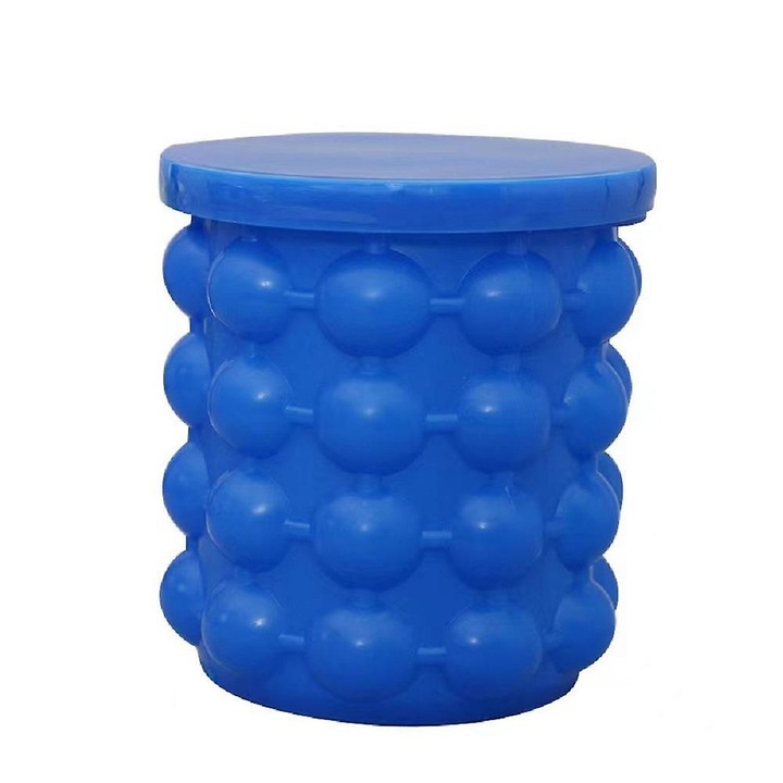Jégkocka forma, hordozható, italokhoz, 2 rekeszes, kompakt méret