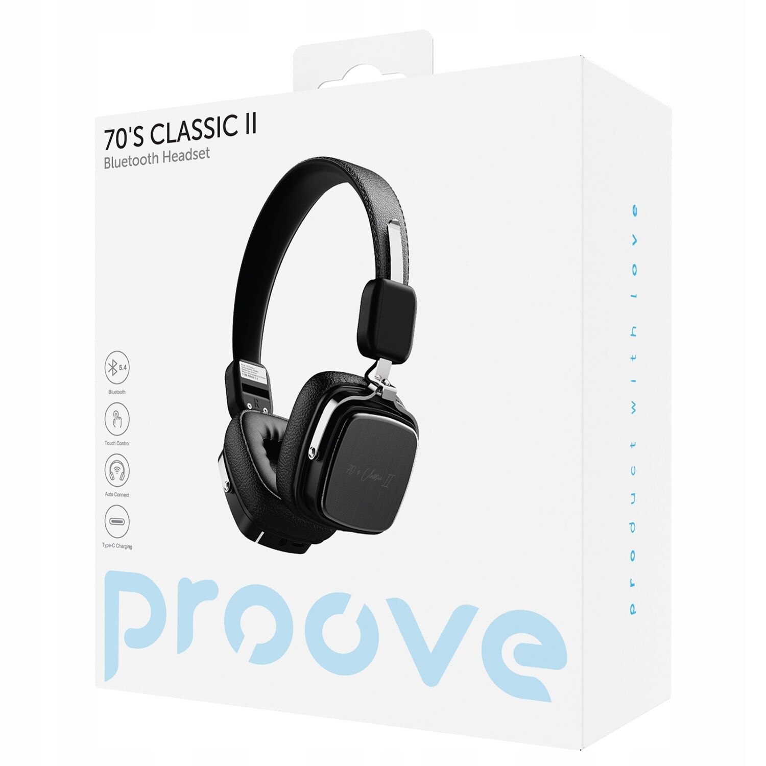 Handsfree Bluetooth Proove 70's Classic II, A2DP, Negru