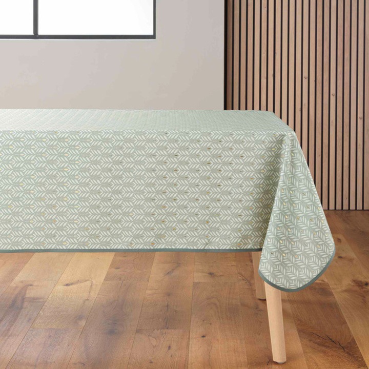 Téglalap alakú terítő fényes mintával, 145 x 240 cm - zöld