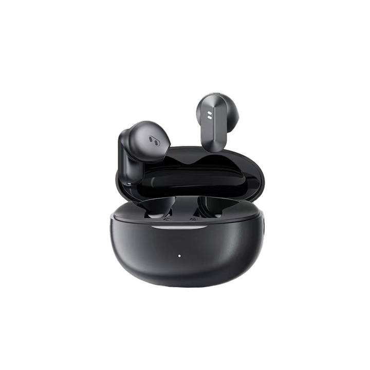 Vezeték nélküli fejhallgató, fülbe helyezhető, kettős sztereó, zajcsökkentés, fekete, 9 órás akkumulátor-üzemidő