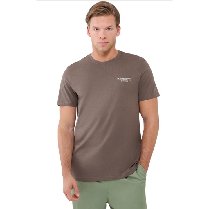 Férfi sportpóló 4F M1974, pamut, sötétbarna, M INTL