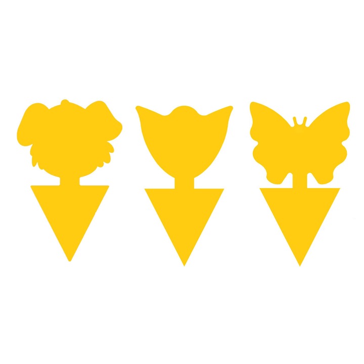 Set 30 capcane pentru insecte, TREXORA, galben, 13x8cm, non-toxic, utilizare universala