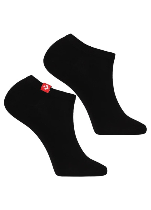 Мъжки къси чорапи с цветни маркировки, Черен, 43-45