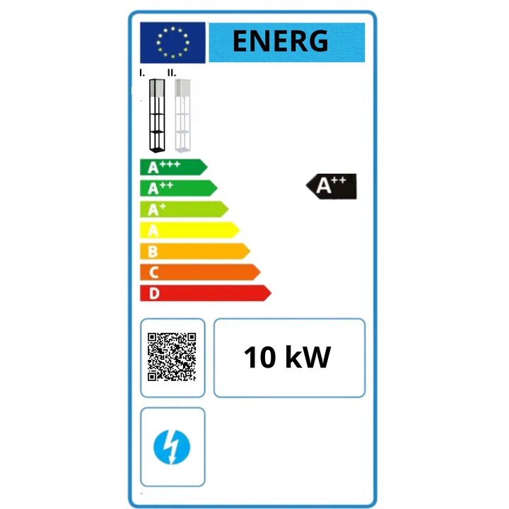 Подова лампа, 160 см, E27, черна, с 3 рафта за съхранение