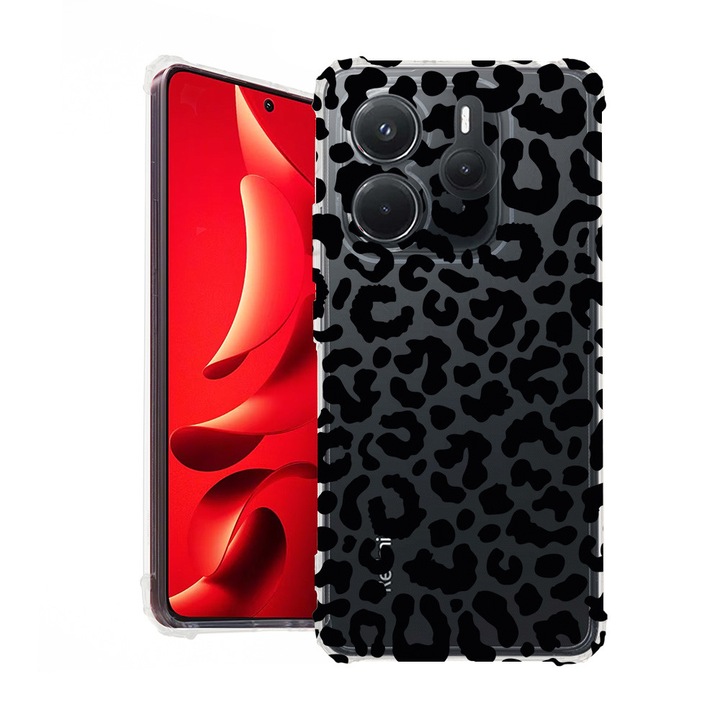 BestCase® Husa pentru Xiaomi Redmi Note 14 5G, Anti Shock 1.5MM, Leopard, Protectie camera, ecran si colturi, 1938401 AS 1057
