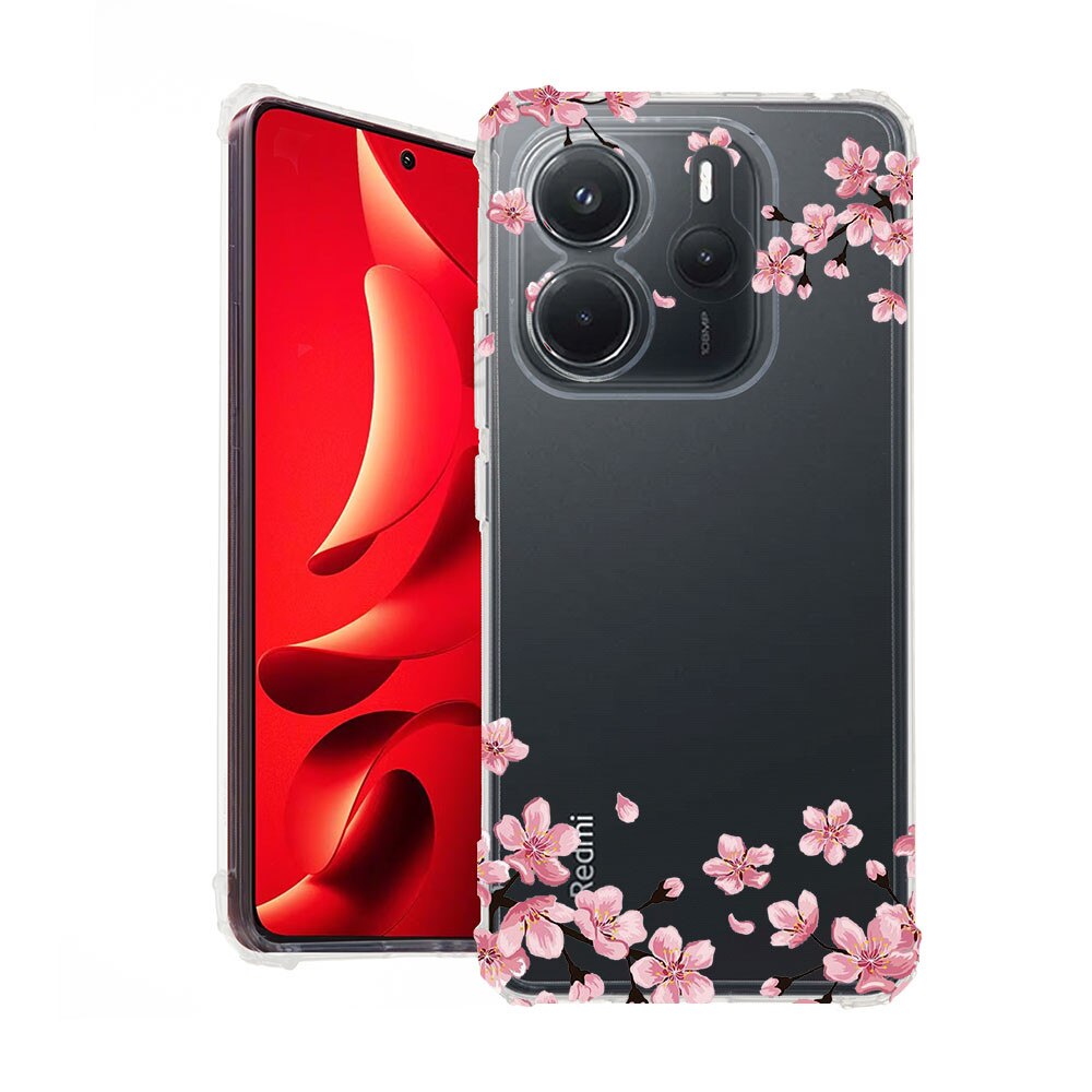 BestCase® Husa pentru Xiaomi Redmi Note 14 4G, Anti Shock 1.5MM, Pastel colors - flowers, Protectie camera, ecran si colturi, 1938408 AS 694