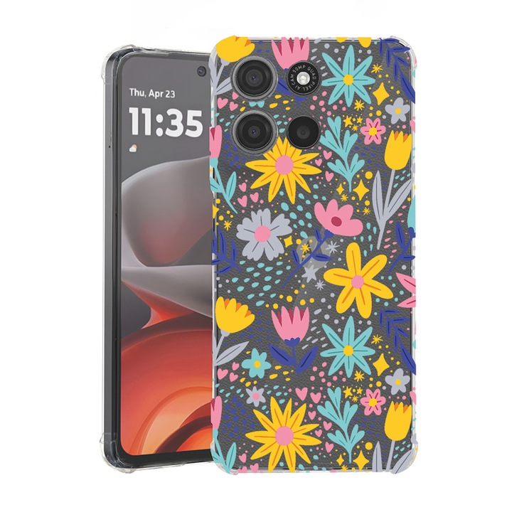 BestCase® Husa Anti Shock pentru Motorola Moto G86 cu Design Little Flowers, 2052061 AS 758