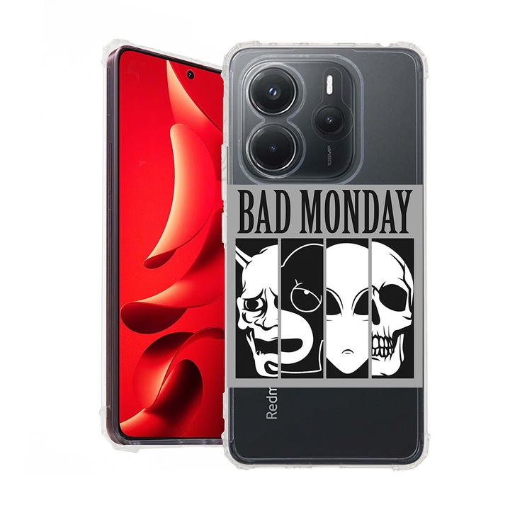 BestCase® Husa pentru Xiaomi Redmi Note 14 5G, Anti Shock 1.5MM, Bad Monday, Protectie camera, ecran si colturi, 1938401 AS 1587