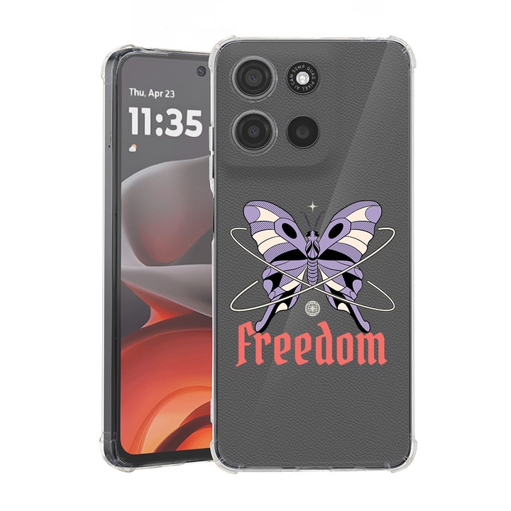 BestCase® Husa Anti Shock pentru Motorola Edge 60 Pro cu Design Freedom - Butterfly, 2052054 AS 1500