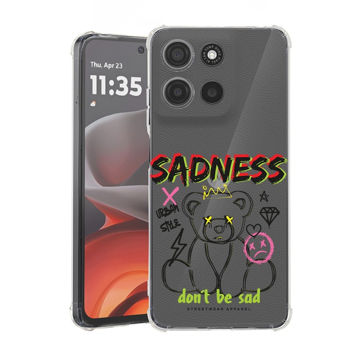 BestCase® Husa Anti Shock pentru Motorola Moto G86 cu Design Teddy Bear Sadness, 2052061 AS 1558