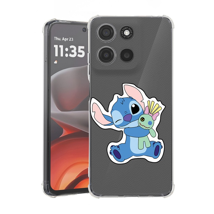 BestCase® Husa Anti Shock Compatibila cu Motorola Moto G77 / G67, Lilo Stitch, Protectie Camera, Rezistenta la uzura, 3143987 AS 1616